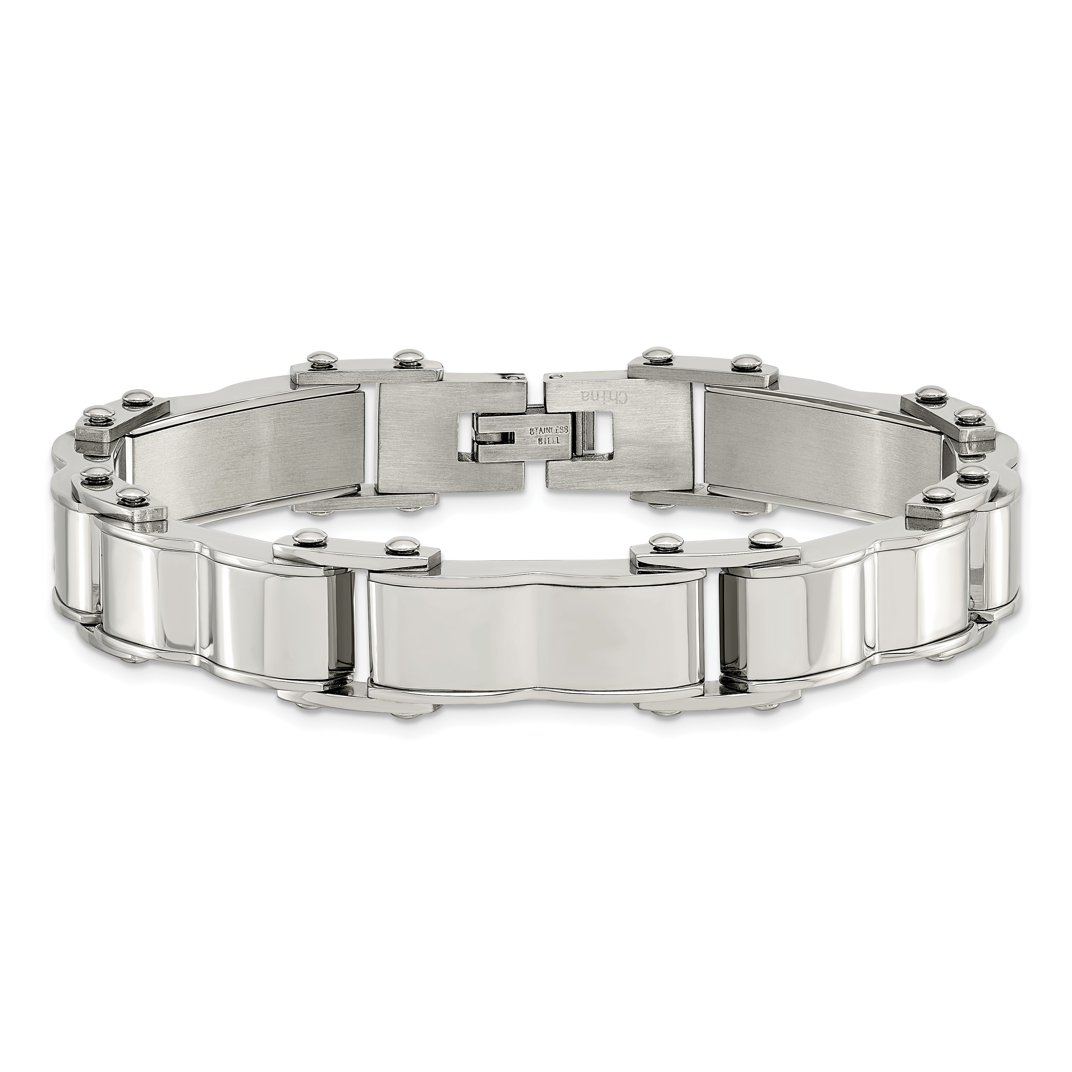 Stainless Steel Brushed and Polished 8in Bracelet