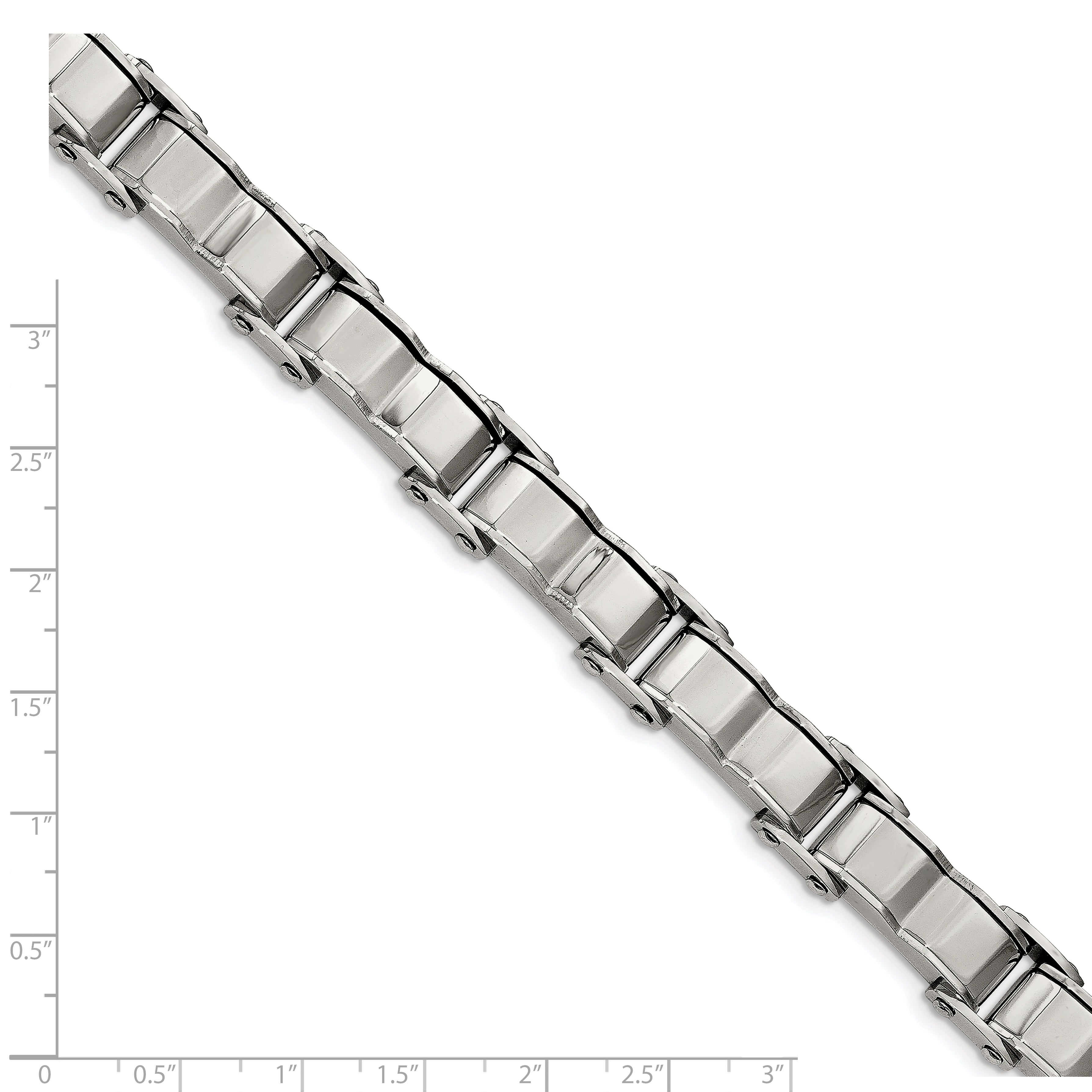 Stainless Steel Brushed and Polished 8in Bracelet