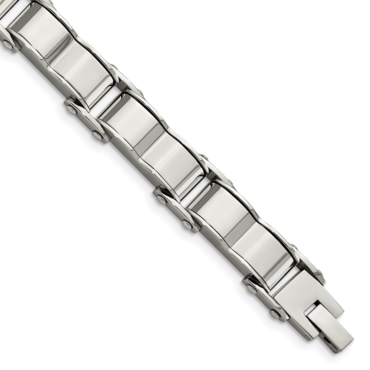 Stainless Steel Brushed and Polished 8in Bracelet