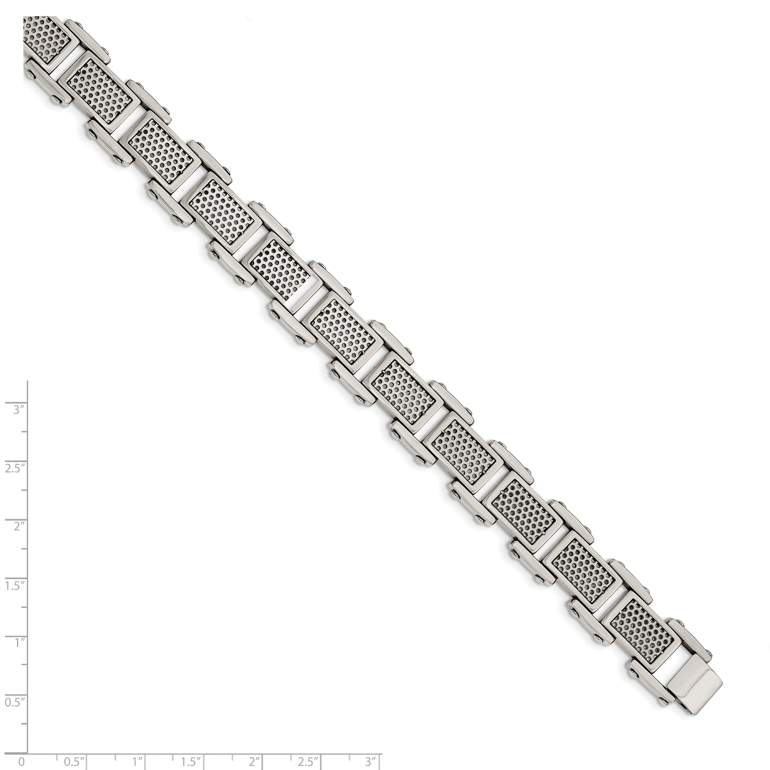 Stainless Steel Brushed and Polished 8.5in Bracelet