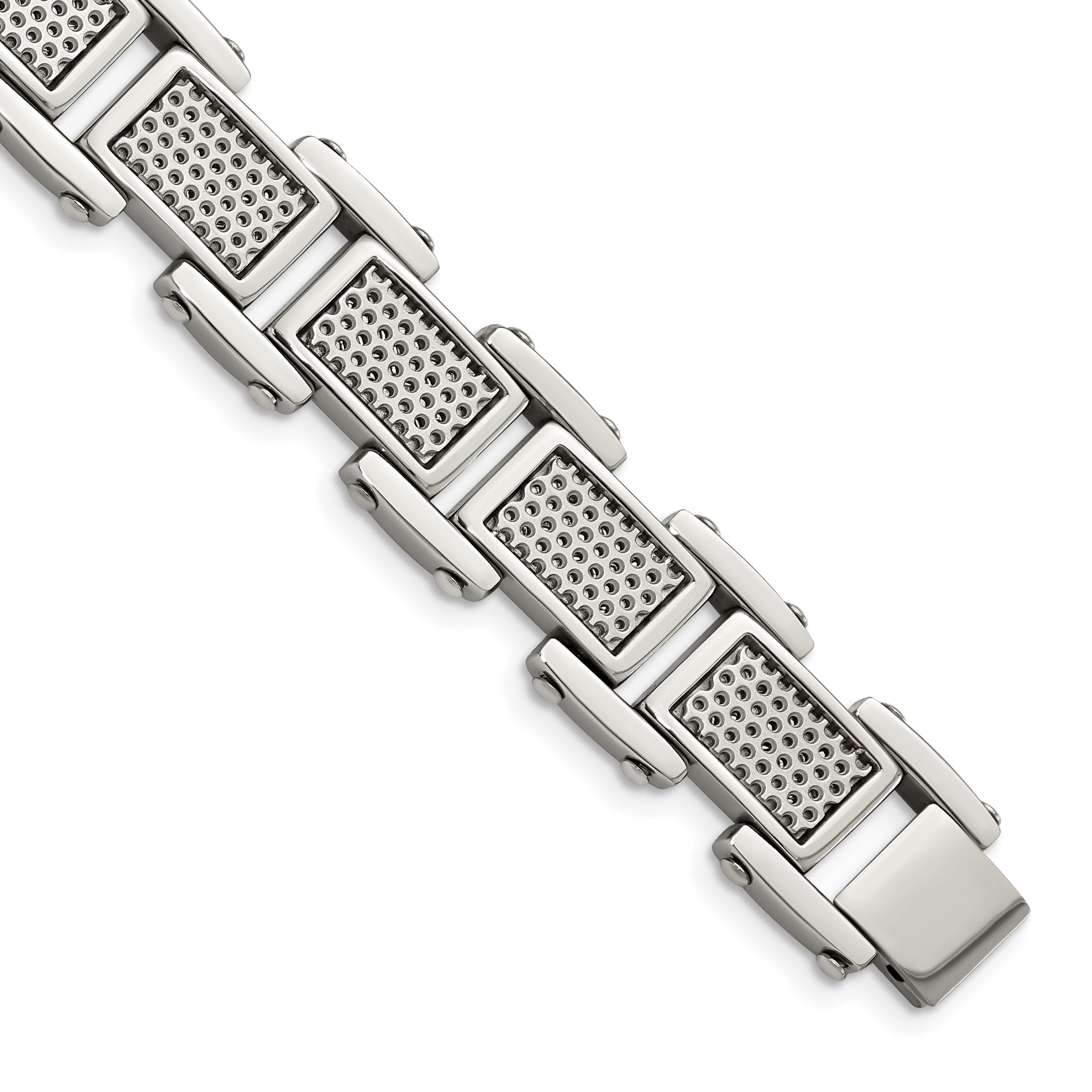 Stainless Steel Brushed and Polished 8.5in Bracelet