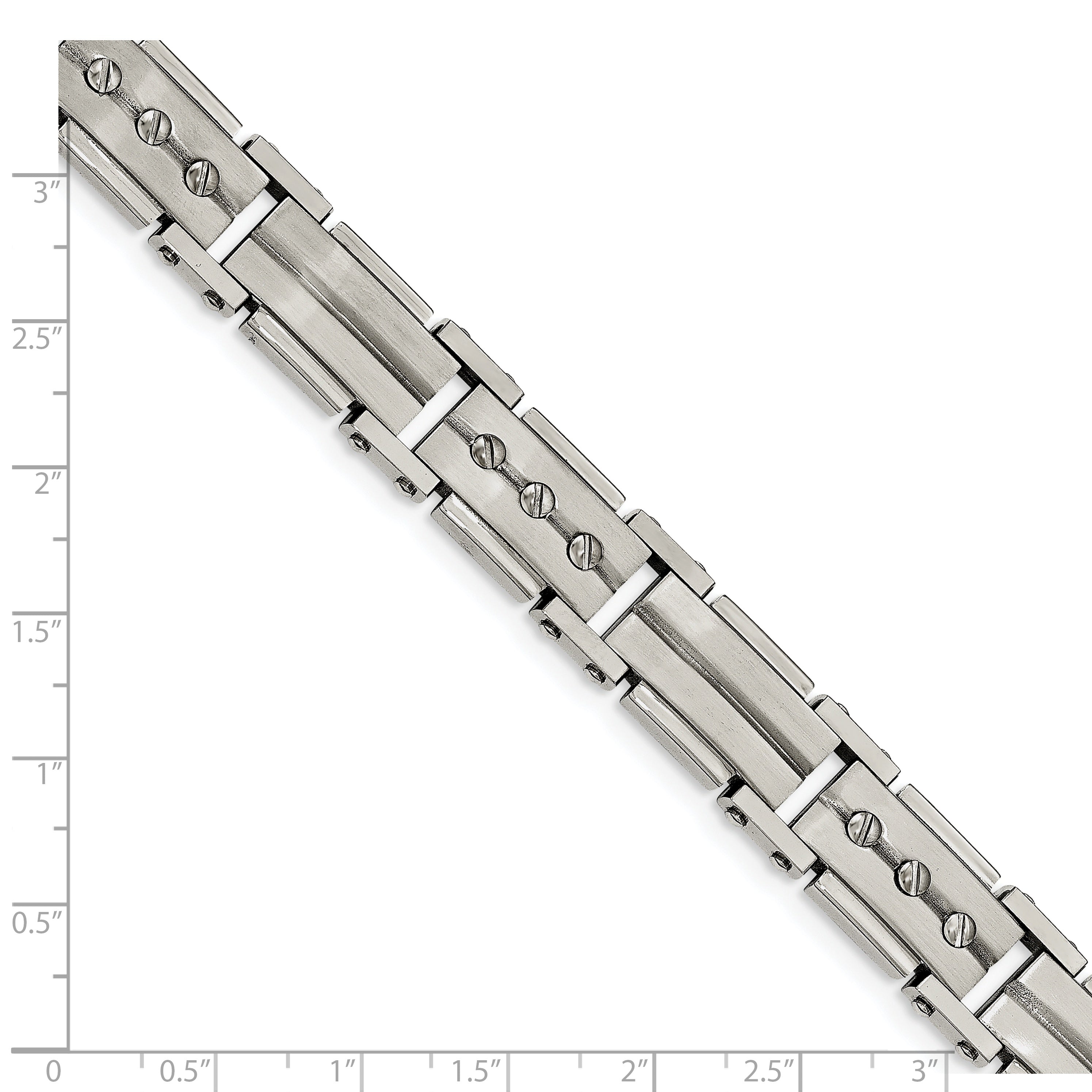 Stainless Steel Brushed and Polished 8.5in Bracelet