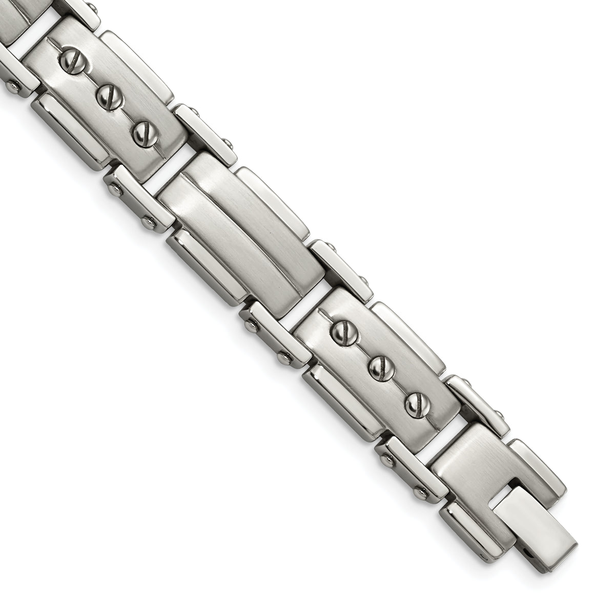 Stainless Steel Brushed and Polished 8.5in Bracelet