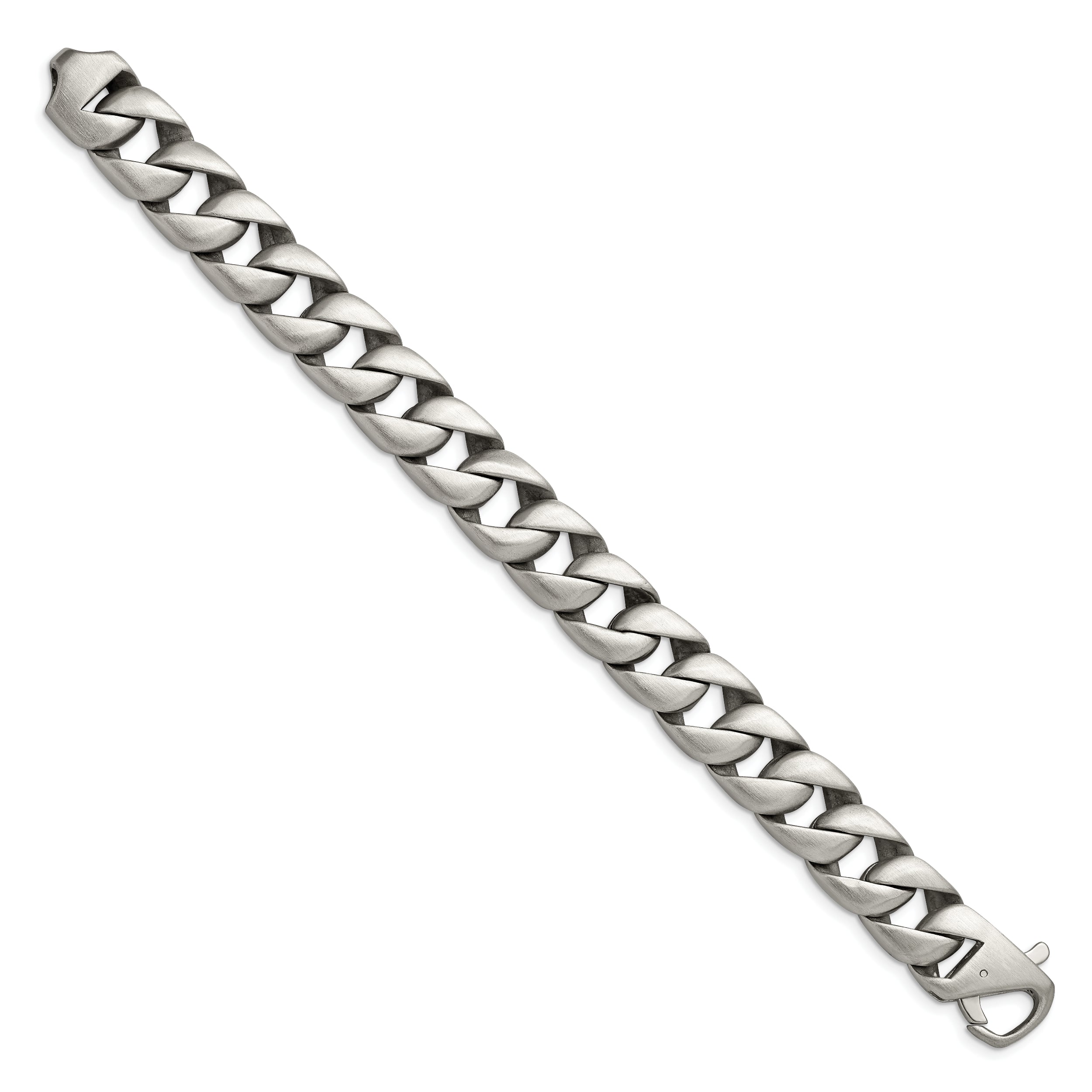 Chisel Stainless Steel Brushed 8.5 inch Curb Bracelet