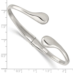 Stainless Steel Polished Hinged Cuff Bangle