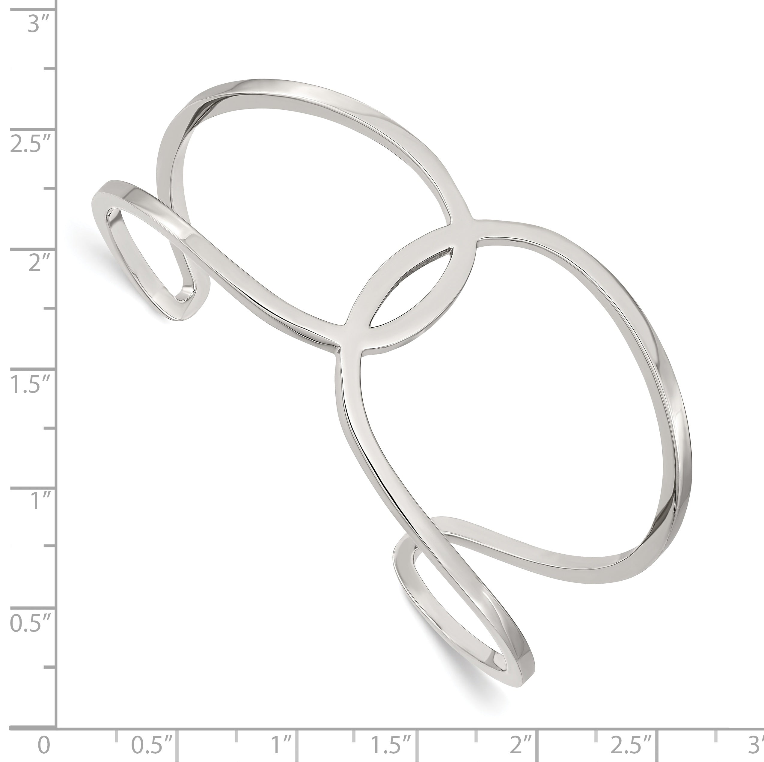 Stainless Steel Polished Cuff Bangle