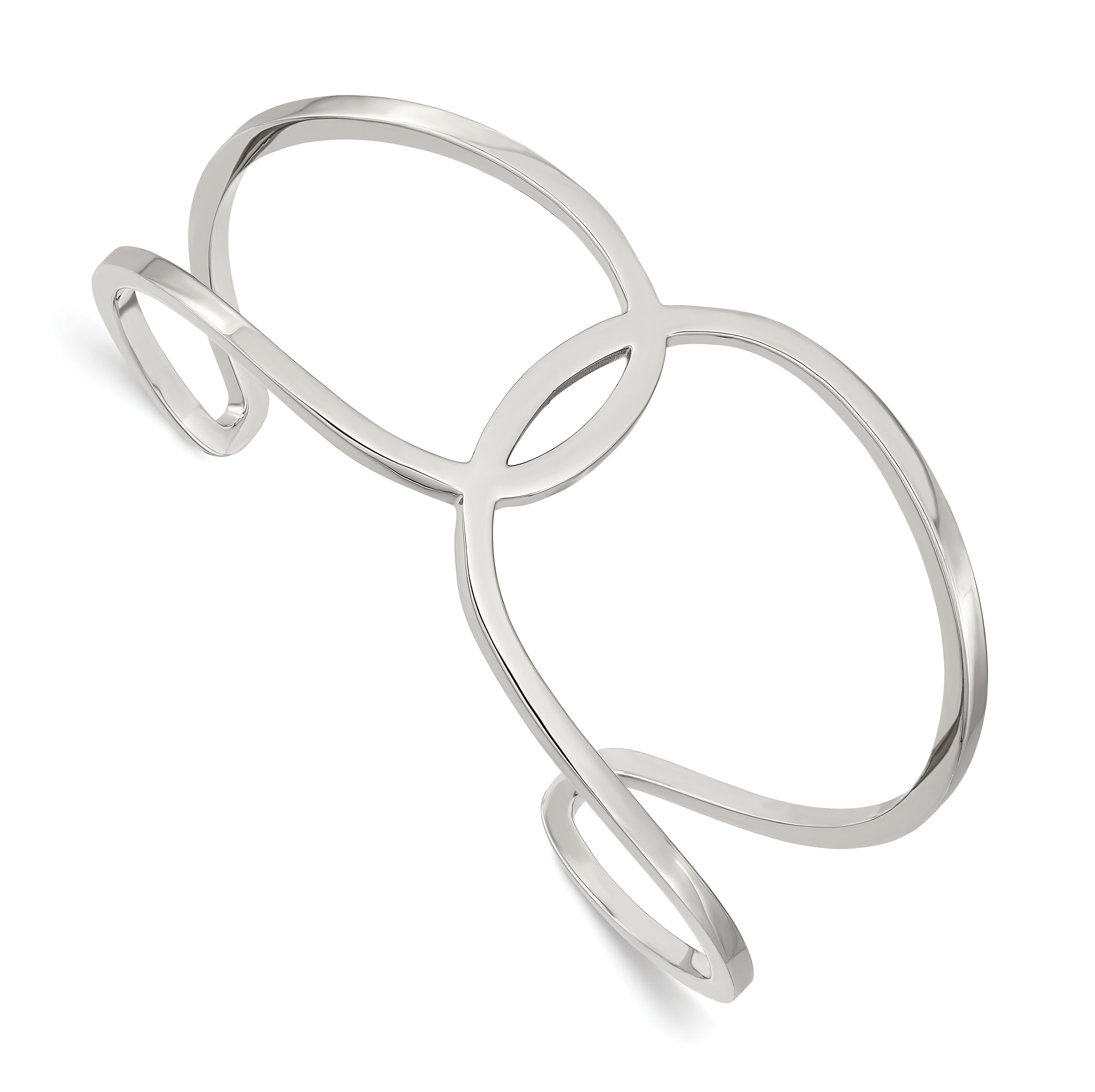 Stainless Steel Polished Cuff Bangle