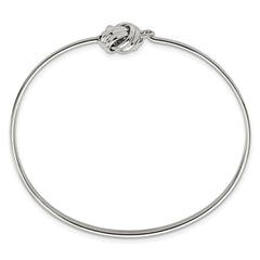 Chisel Stainless Steel Polished Love Knot Bangle