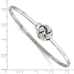 Chisel Stainless Steel Polished Love Knot Bangle