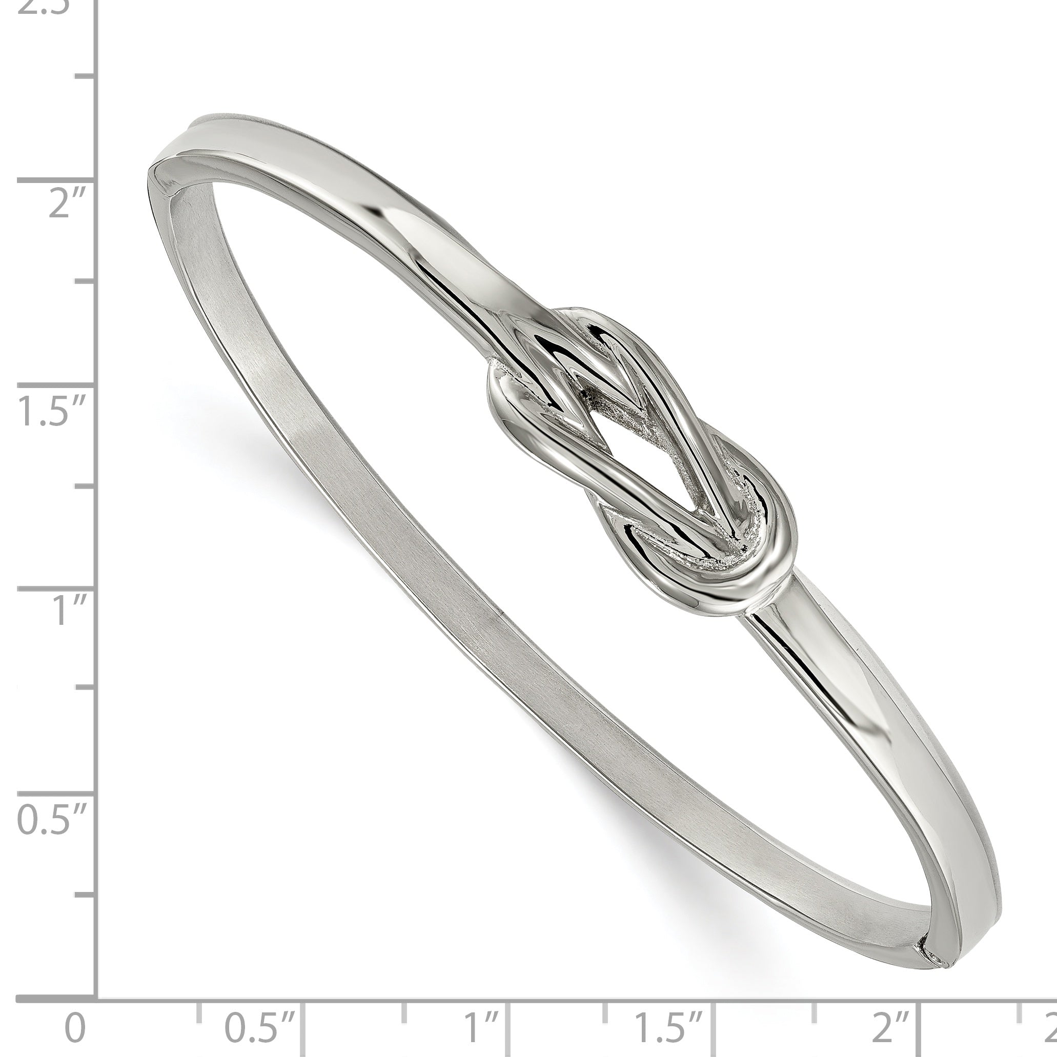 Stainless Steel Polished Knot Hinged Bangle