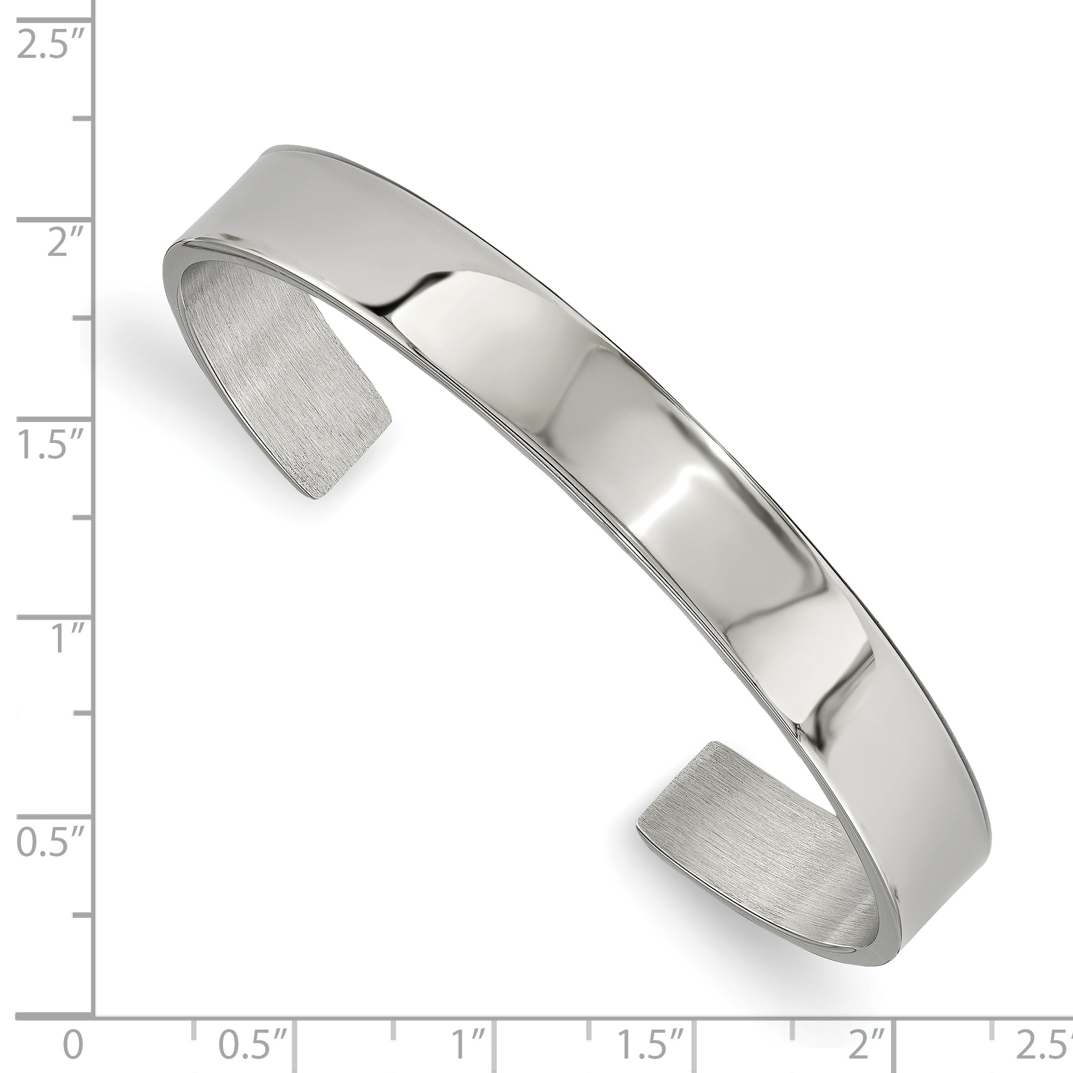 Chisel Stainless Steel Polished 9mm Cuff Bangle