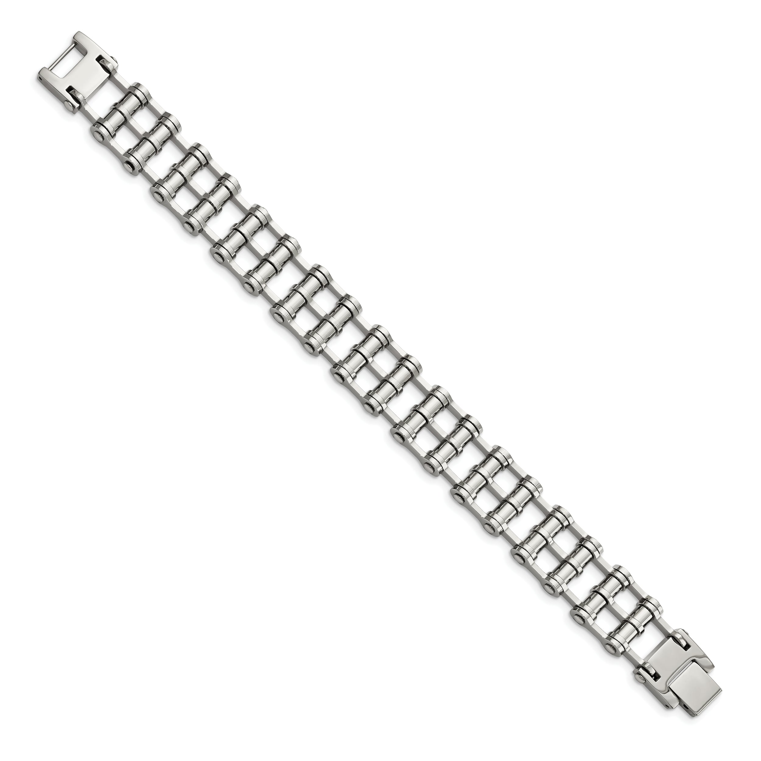 Chisel Stainless Steel Polished 8.5 inch Barrel Link Bracelet