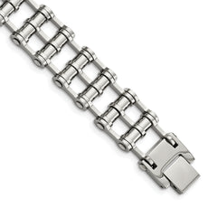 Chisel Stainless Steel Polished 8.5 inch Barrel Link Bracelet