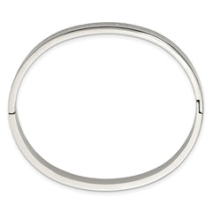 Stainless Steel Polished Say Yes to New Adventures 6mm Hinged Bangle