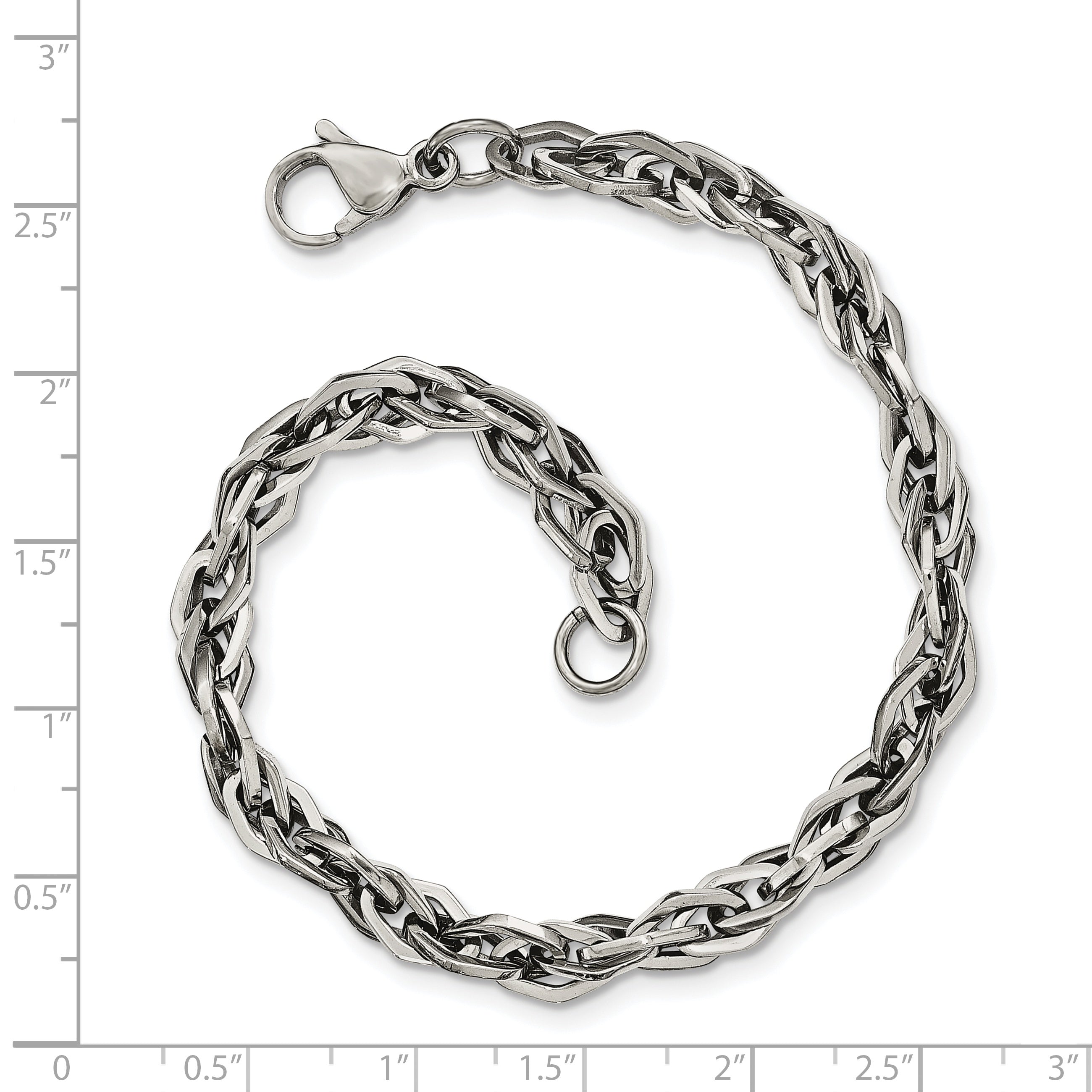 Chisel Stainless Steel Polished 9 inch Bracelet