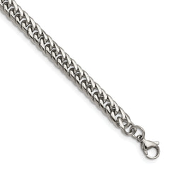 Chisel Stainless Steel Polished 9 inch Double Curb Chain Bracelet