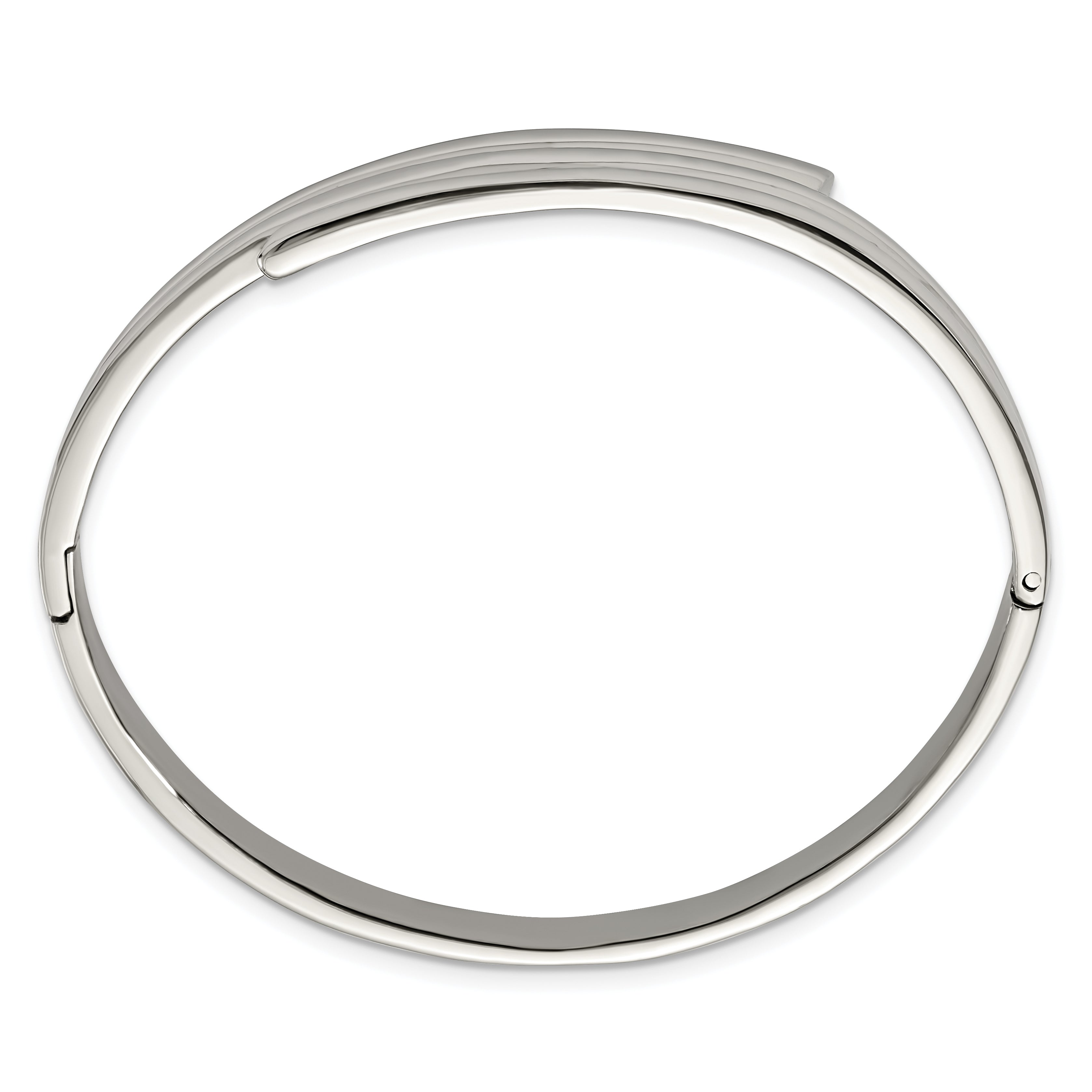 Stainless Steel Polished Hinged Bangle