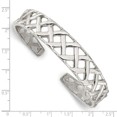 Chisel Stainless Steel Polished Weave Design Bangle