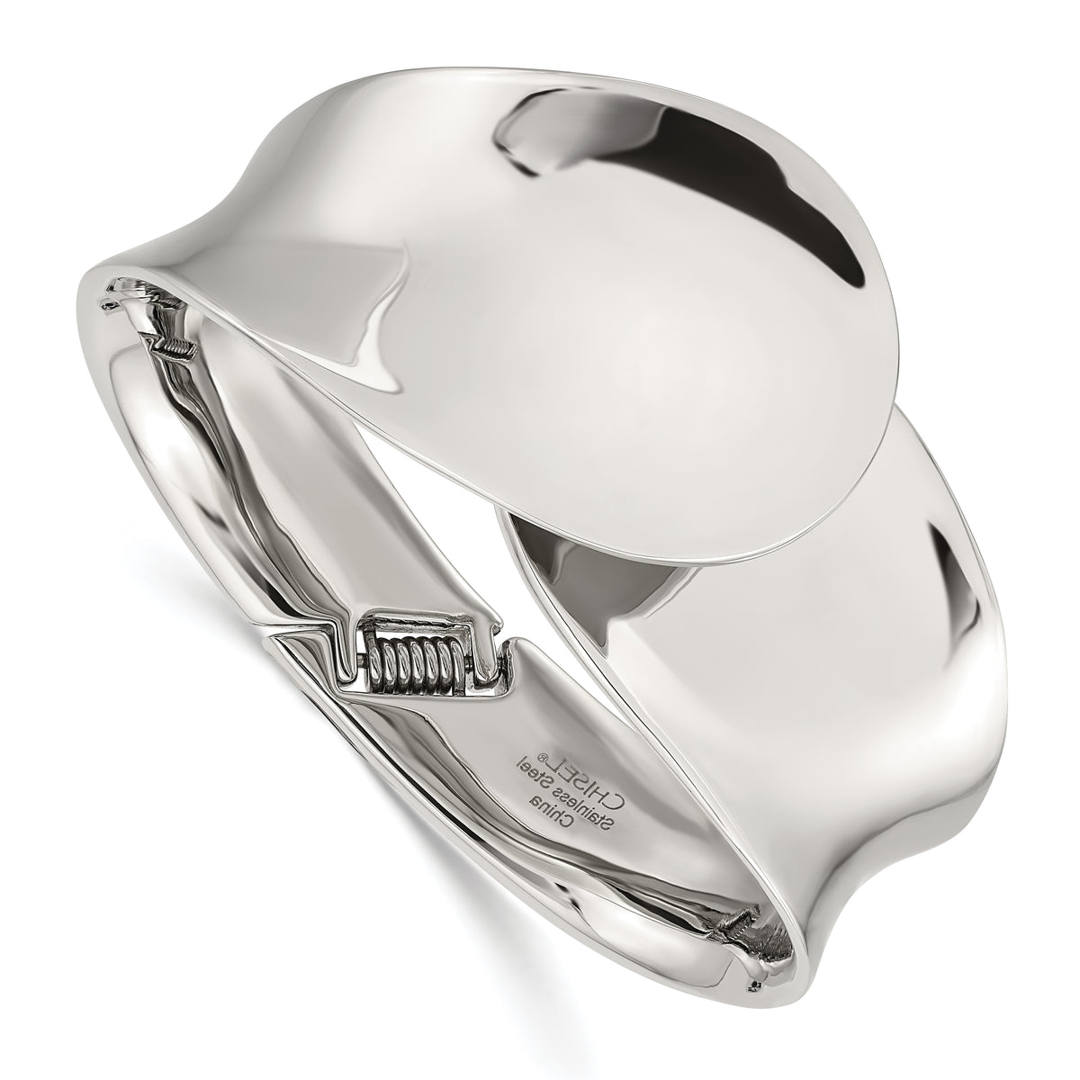 Stainless Steel Polished Hinged Bangle