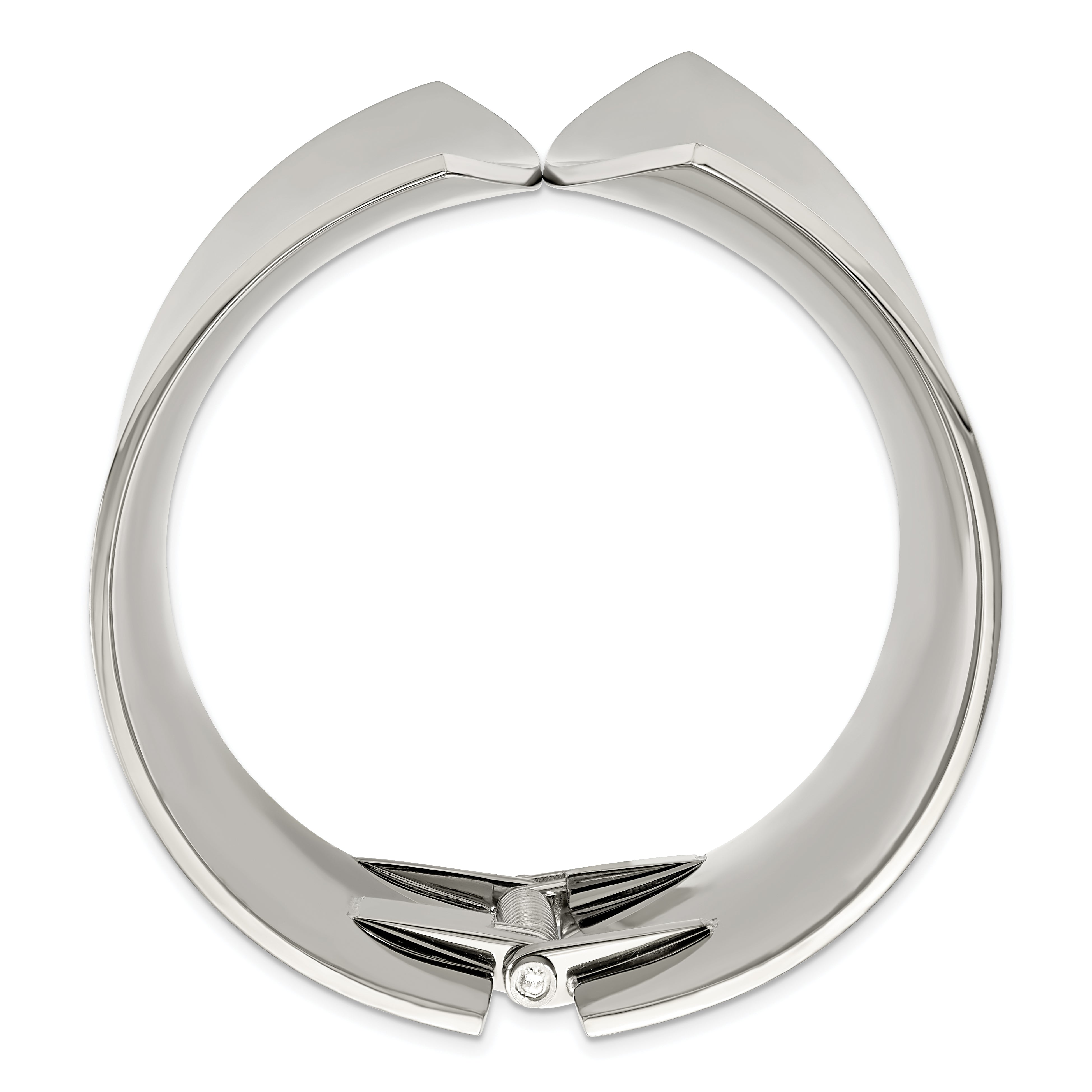 Stainless Steel Polished Hinged Bangle