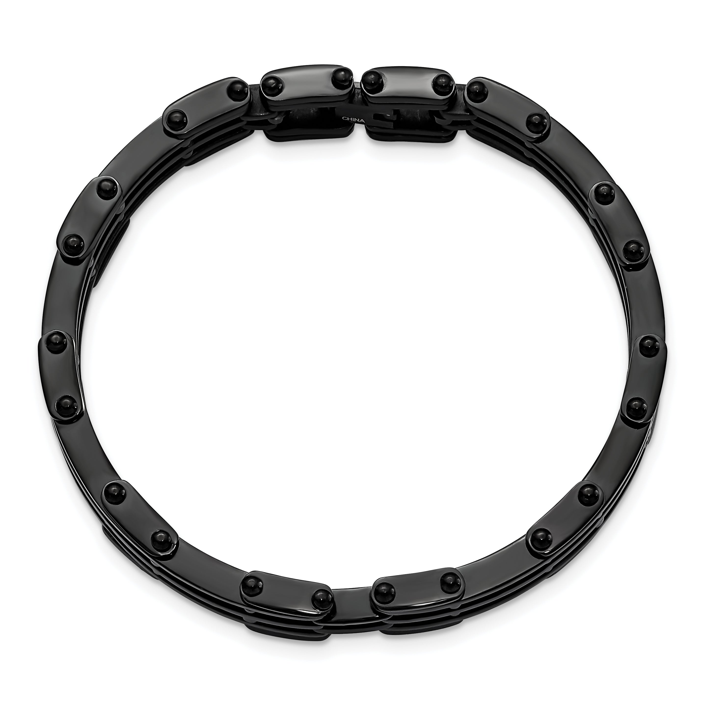 Stainless Steel Polished Black IP-plated Bracelet