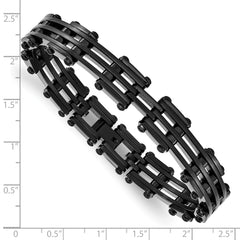 Stainless Steel Polished Black IP-plated Bracelet