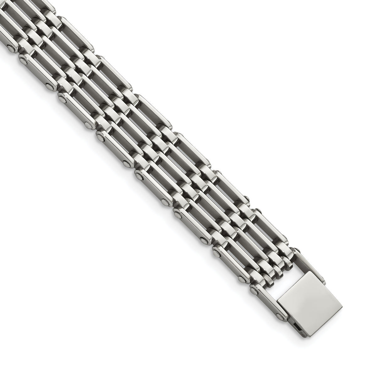 Chisel Stainless Steel Polished 8.5 inch Link Bracelet