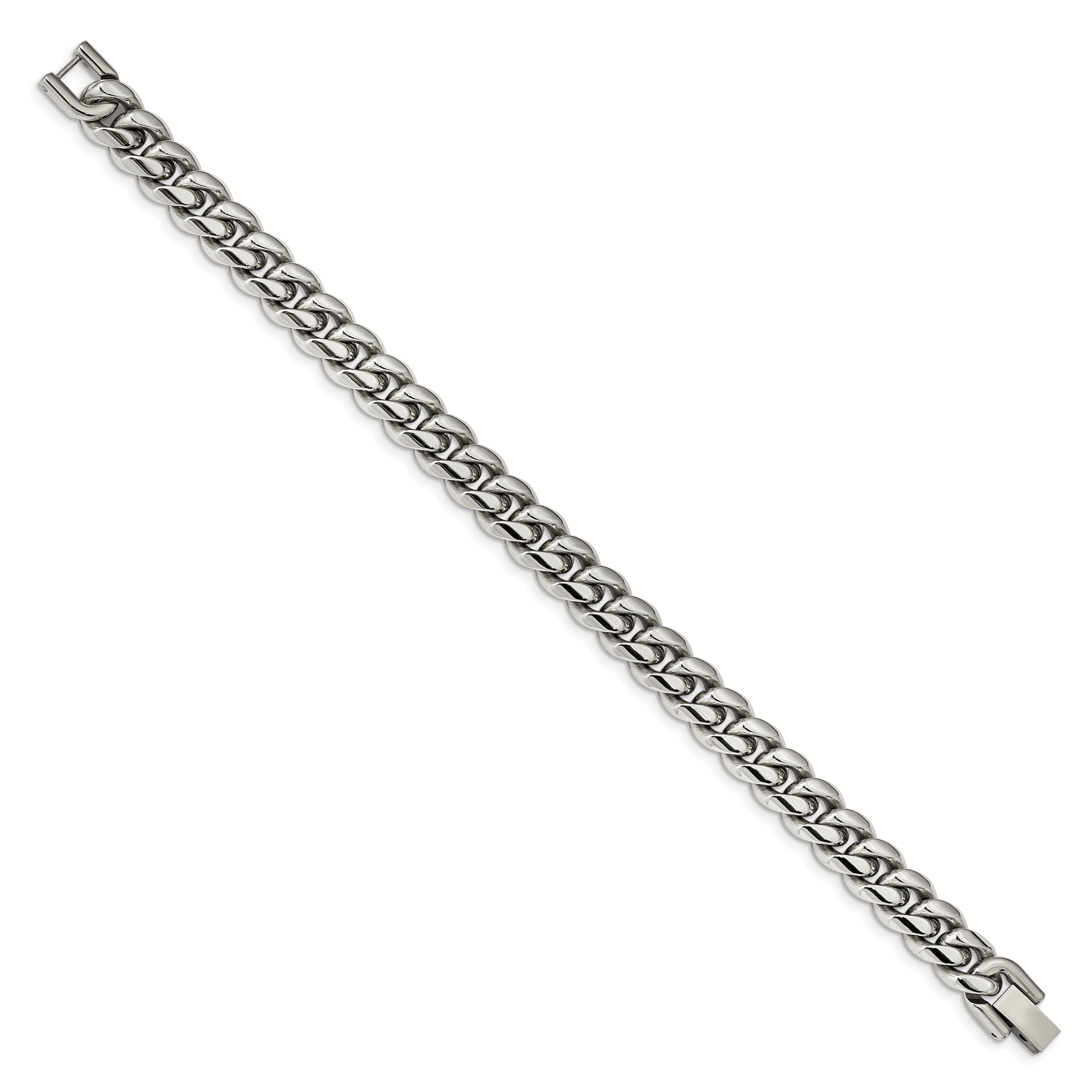 Chisel Stainless Steel Polished 8.25 inch Curb Bracelet