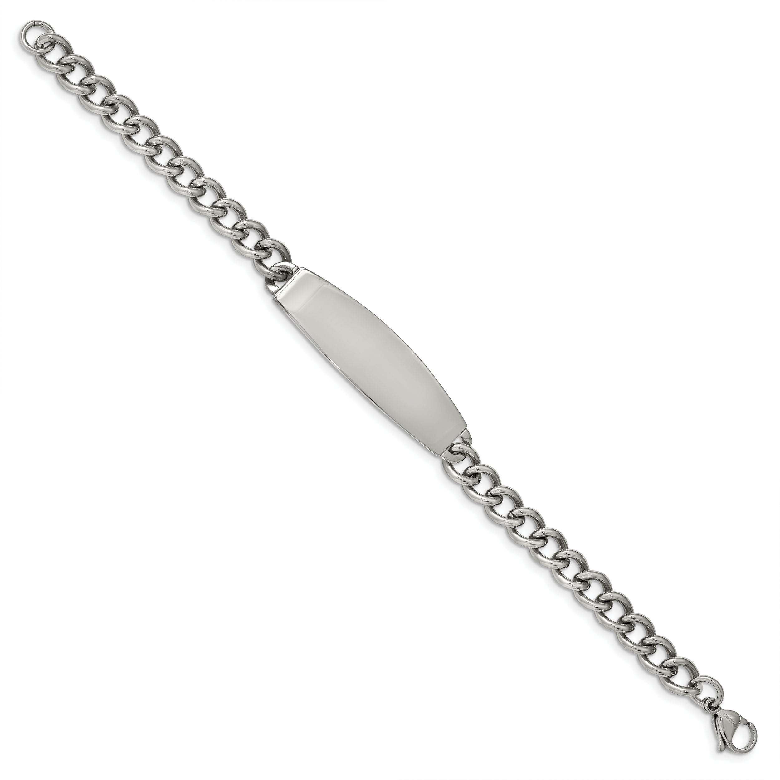 Chisel Stainless Steel Polished Curb Chain 8.25 inch ID Bracelet