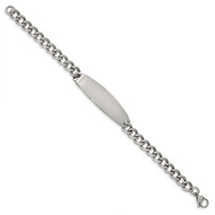 Chisel Stainless Steel Polished Curb Chain 8.25 inch ID Bracelet