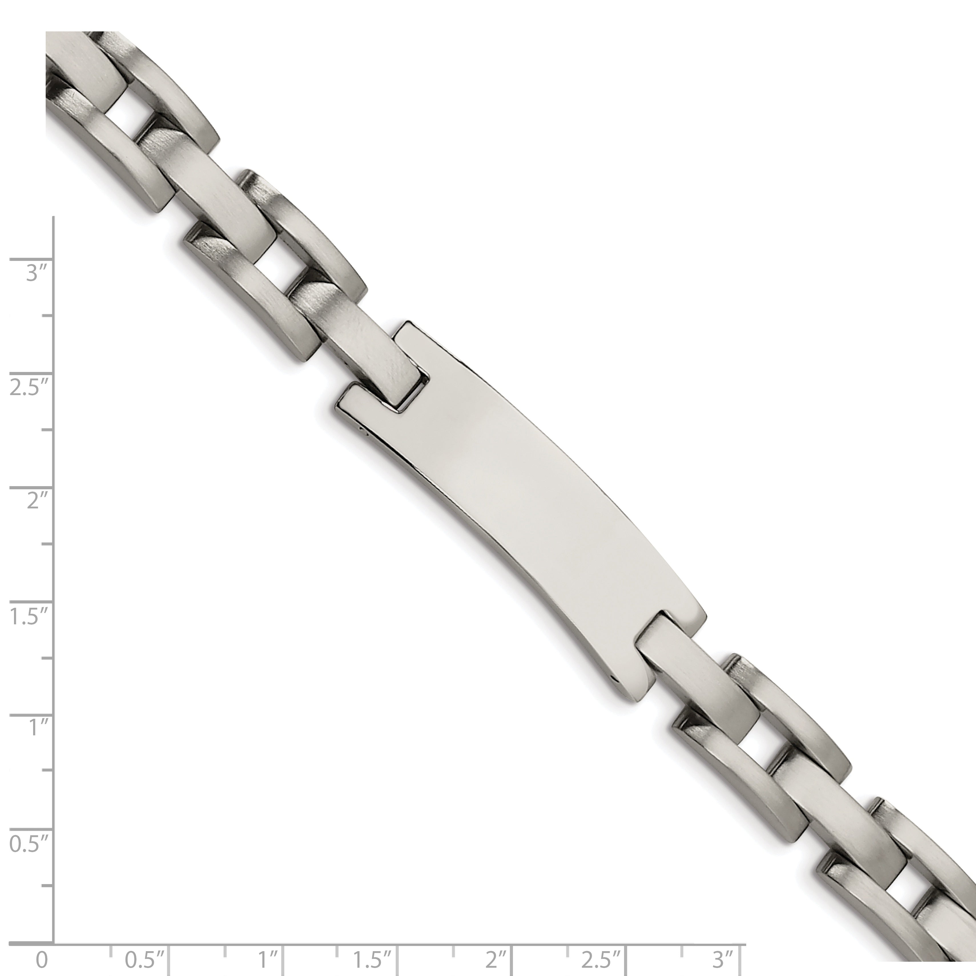 Chisel Stainless Steel Brushed and Polished 9.25 inch ID Bracelet