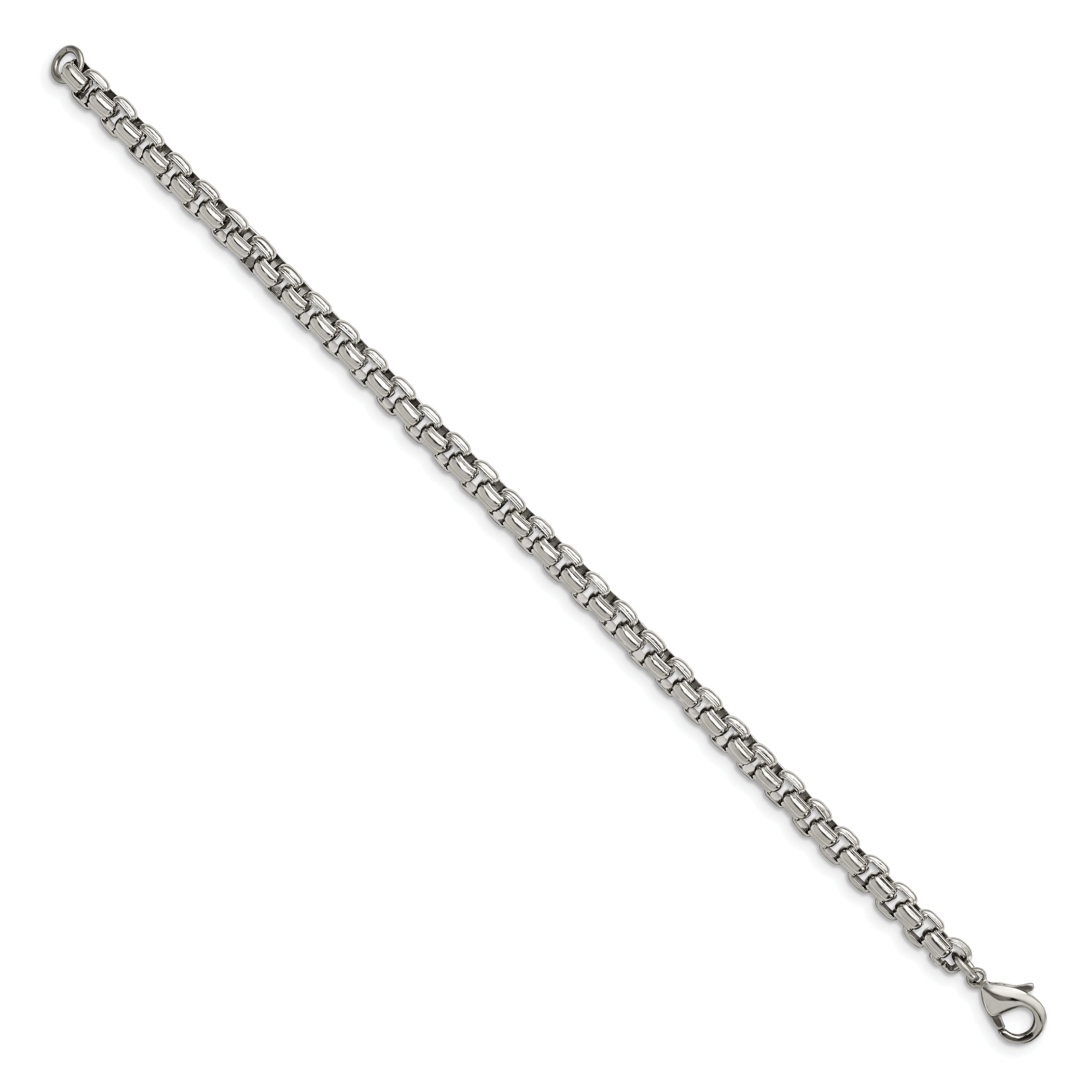 Chisel Stainless Steel Polished 8.25 inch Fancy Box Bracelet