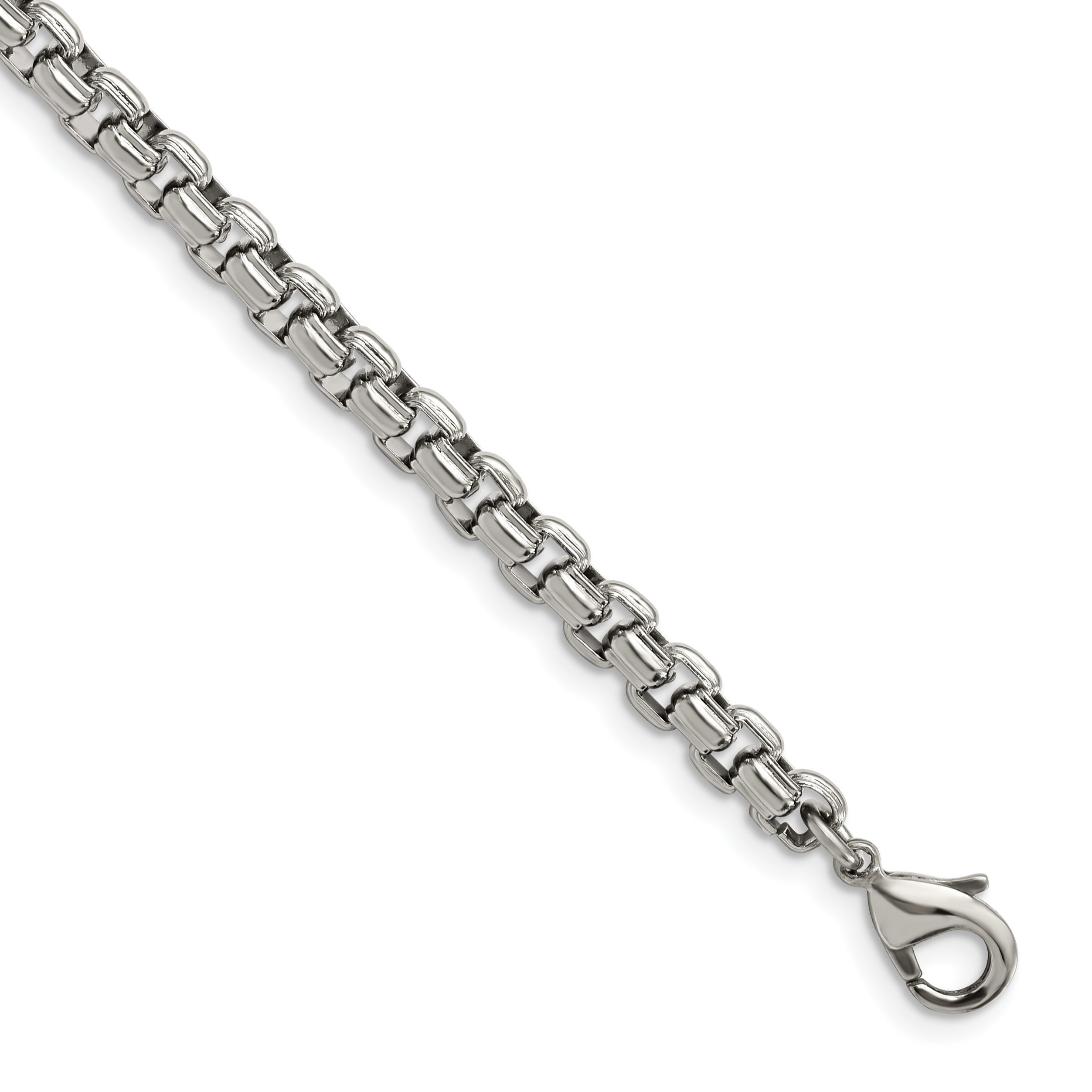 Chisel Stainless Steel Polished 8.25 inch Fancy Box Bracelet