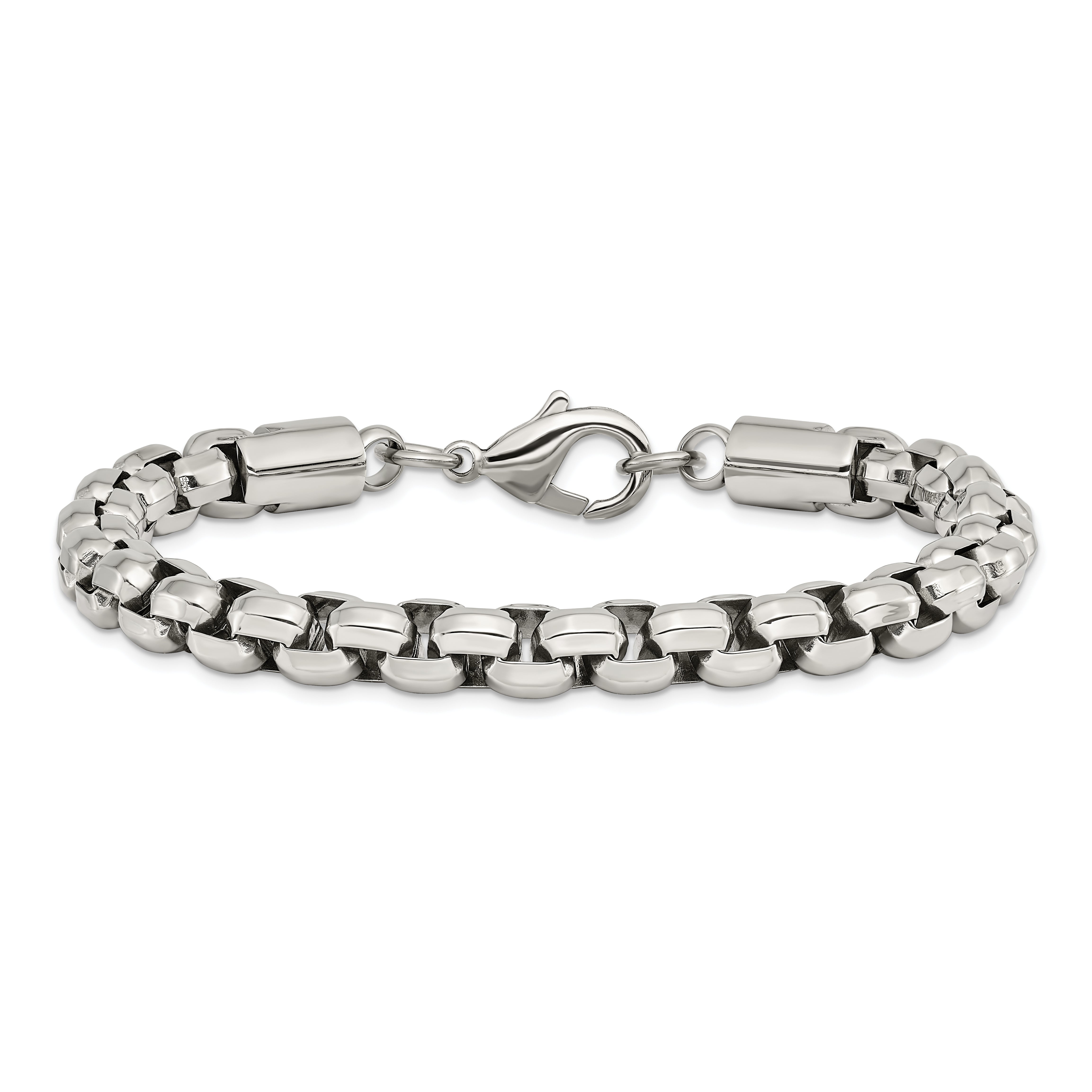 Chisel Stainless Steel Polished 8.75 inch Fancy Rolo Bracelet