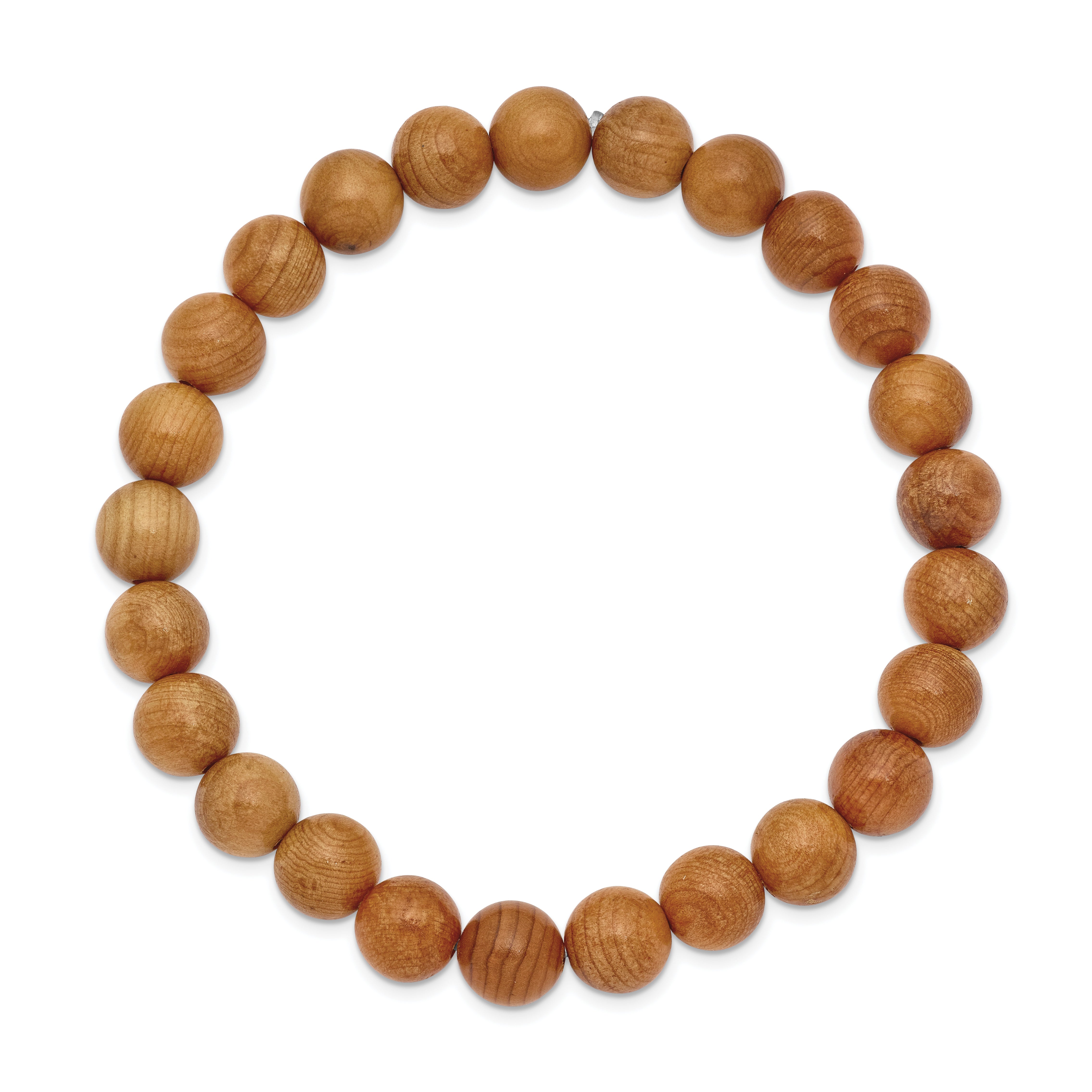 Chisel 8mm Taxus Chinesis Wood Beaded Stretch Bracelet