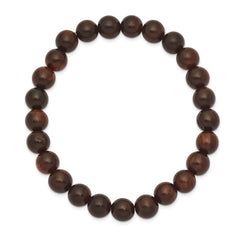 Chisel 8mm Red Sandalwood Beaded Stretch Bracelet