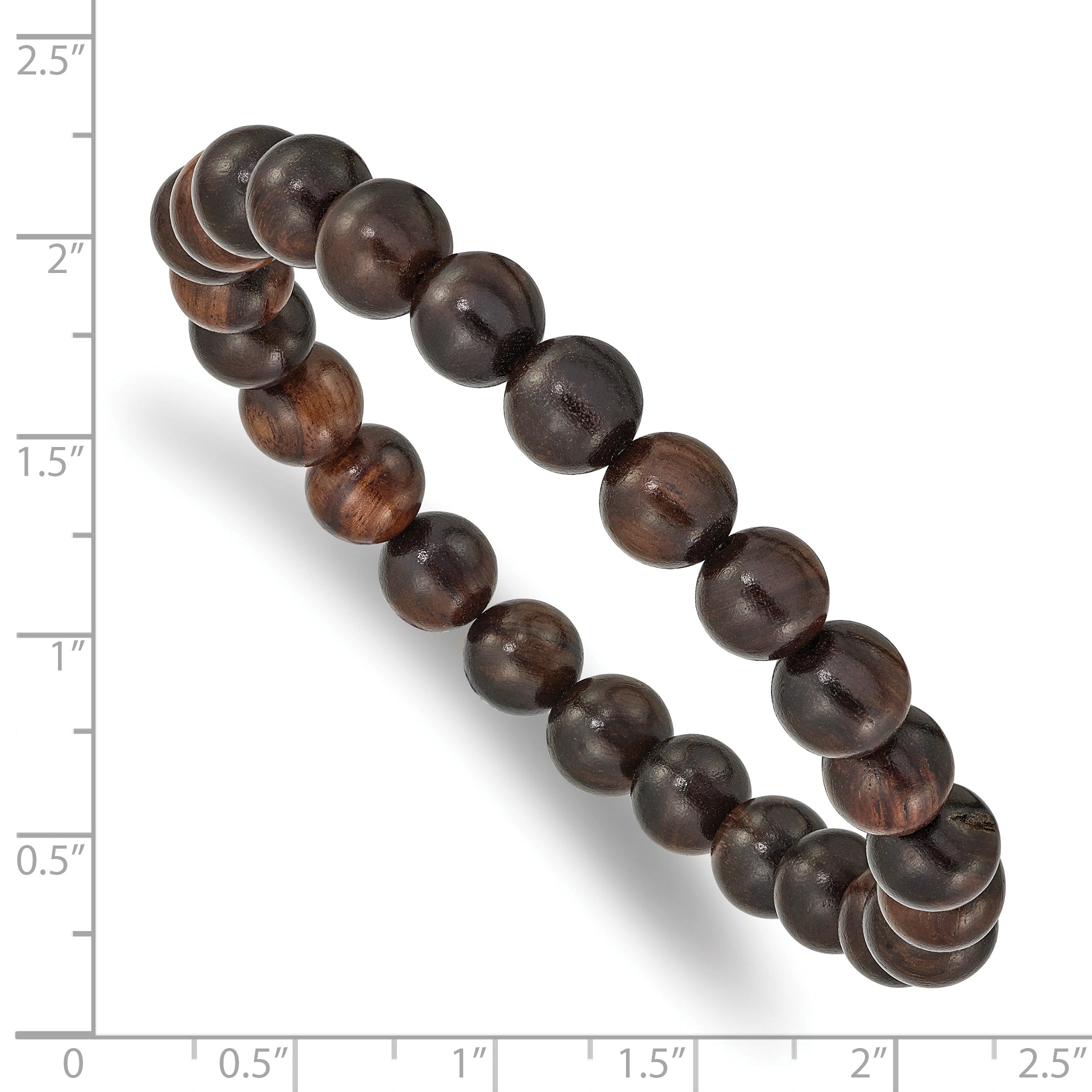 Chisel 8mm Red Sandalwood Beaded Stretch Bracelet