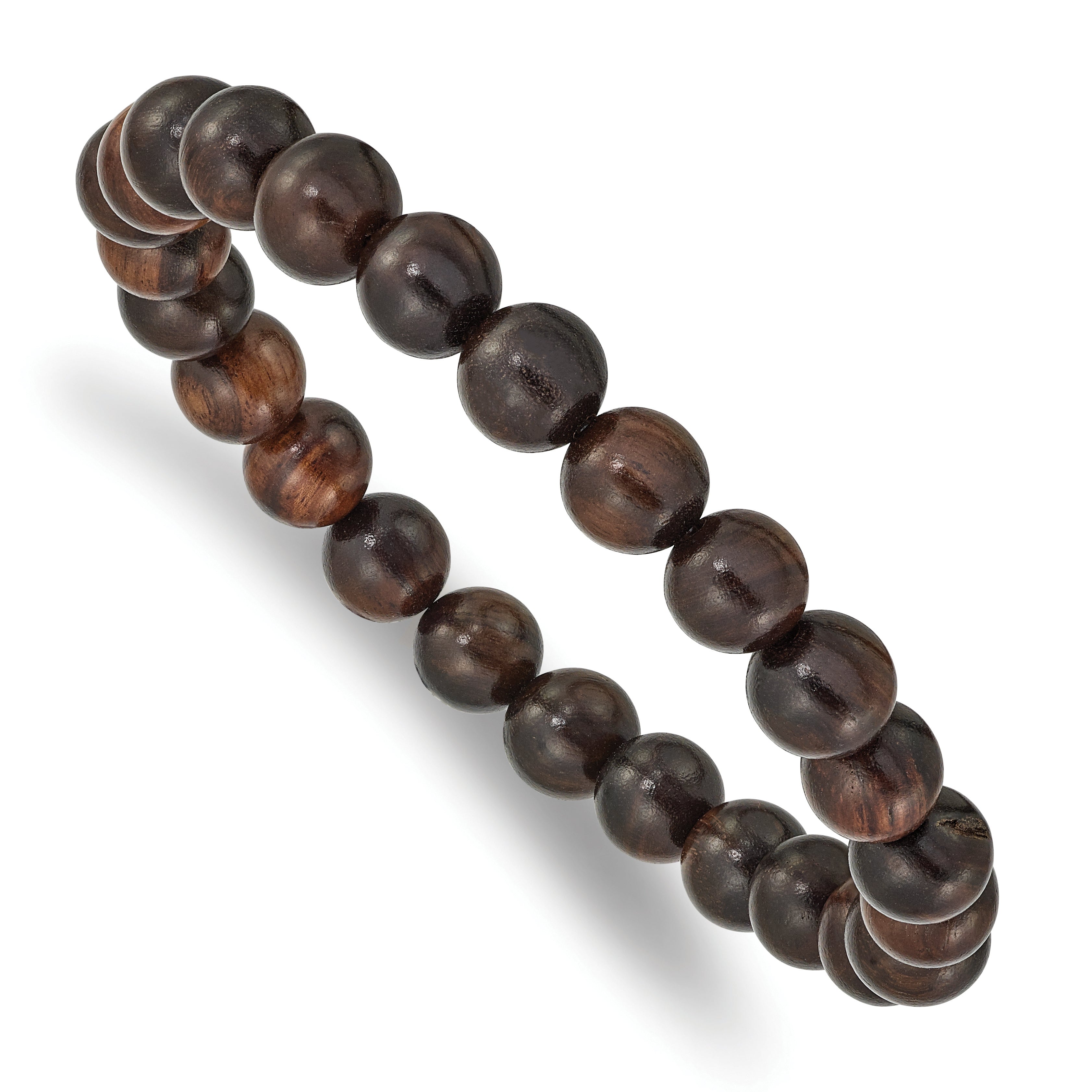 Chisel 8mm Red Sandalwood Beaded Stretch Bracelet