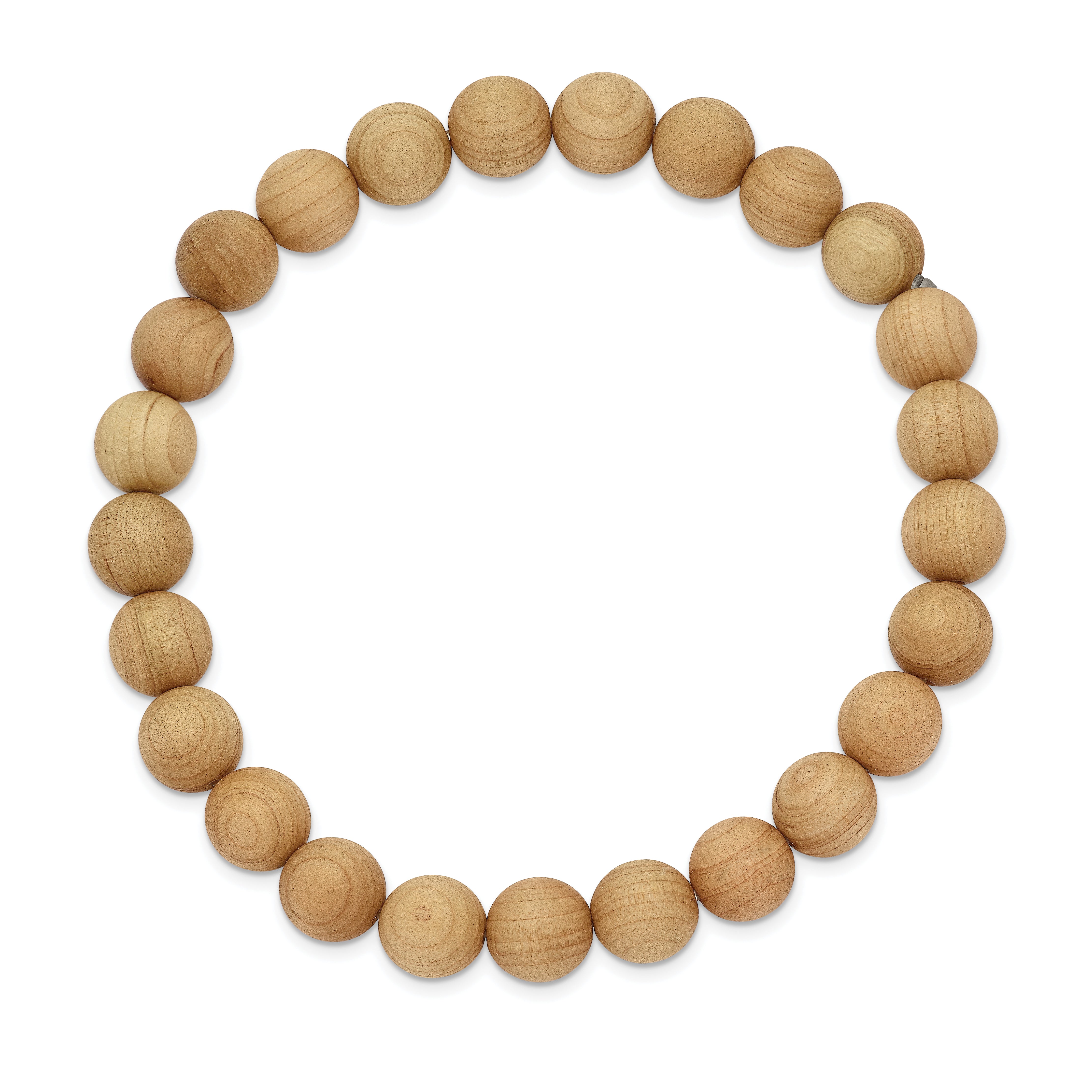 Chisel 8mm Cypress Wood Beaded Stretch Bracelet