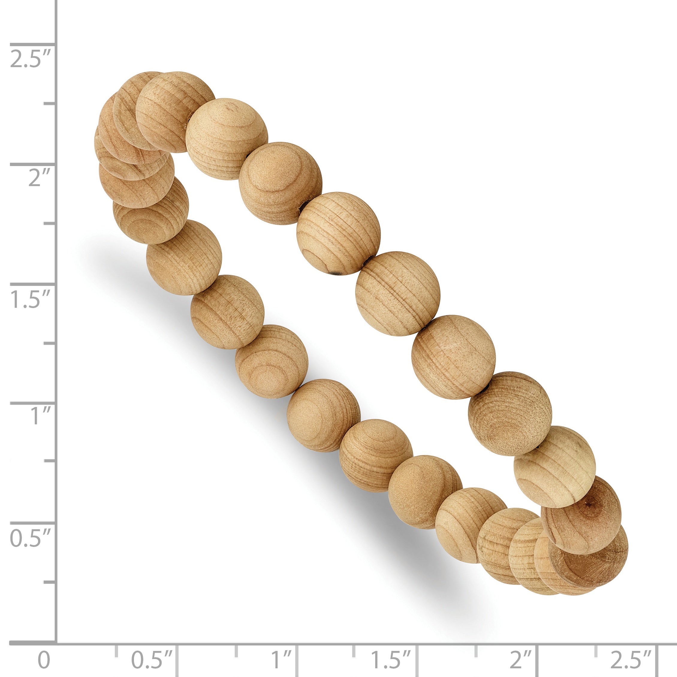 Chisel 8mm Cypress Wood Beaded Stretch Bracelet