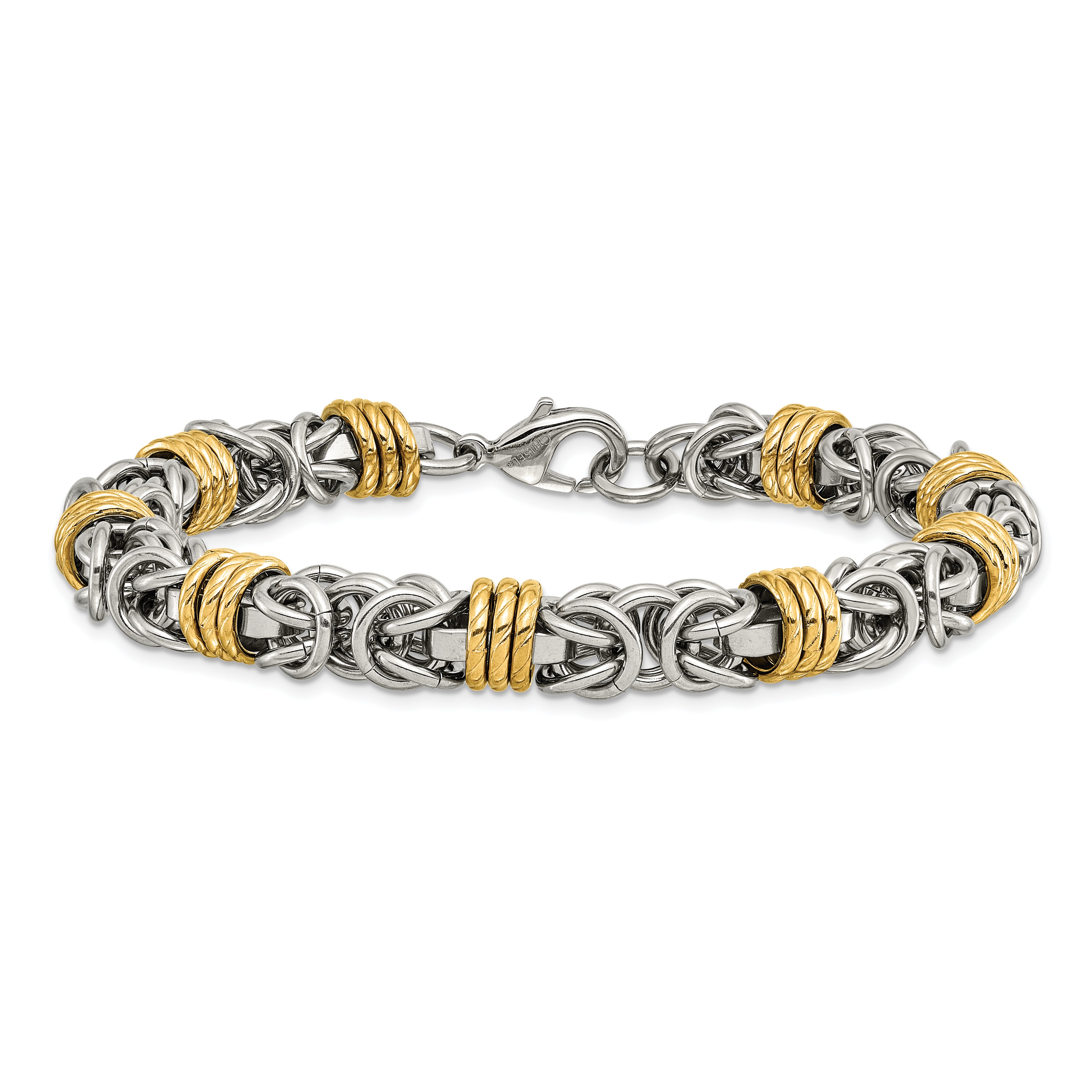 Chisel Stainless Steel Polished Yellow IP-plated 8.25 inch Bracelet