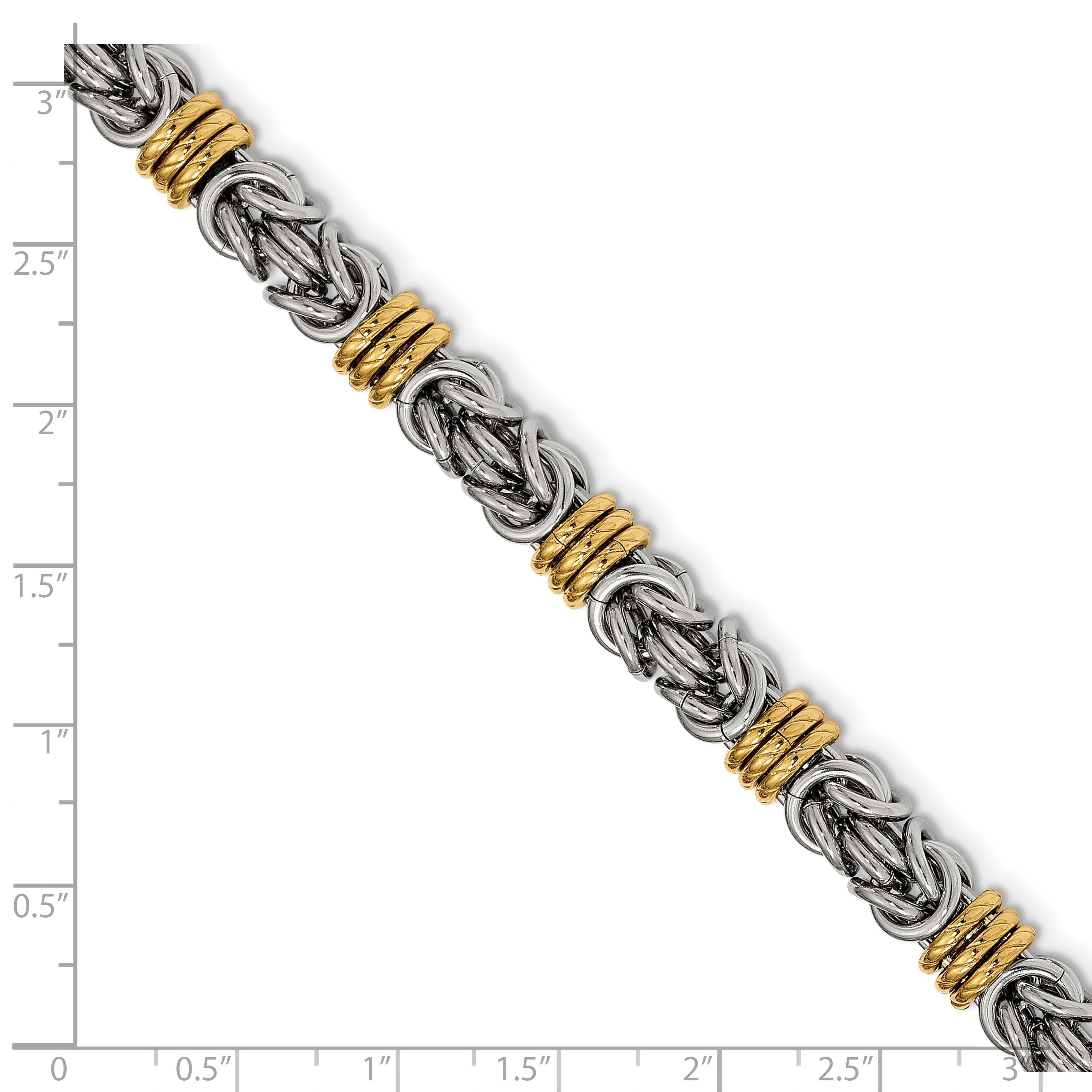 Chisel Stainless Steel Polished Yellow IP-plated 8.25 inch Bracelet