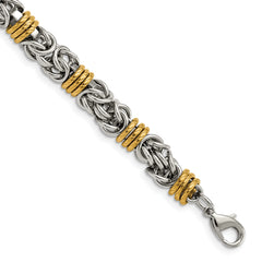 Chisel Stainless Steel Polished Yellow IP-plated 8.25 inch Bracelet