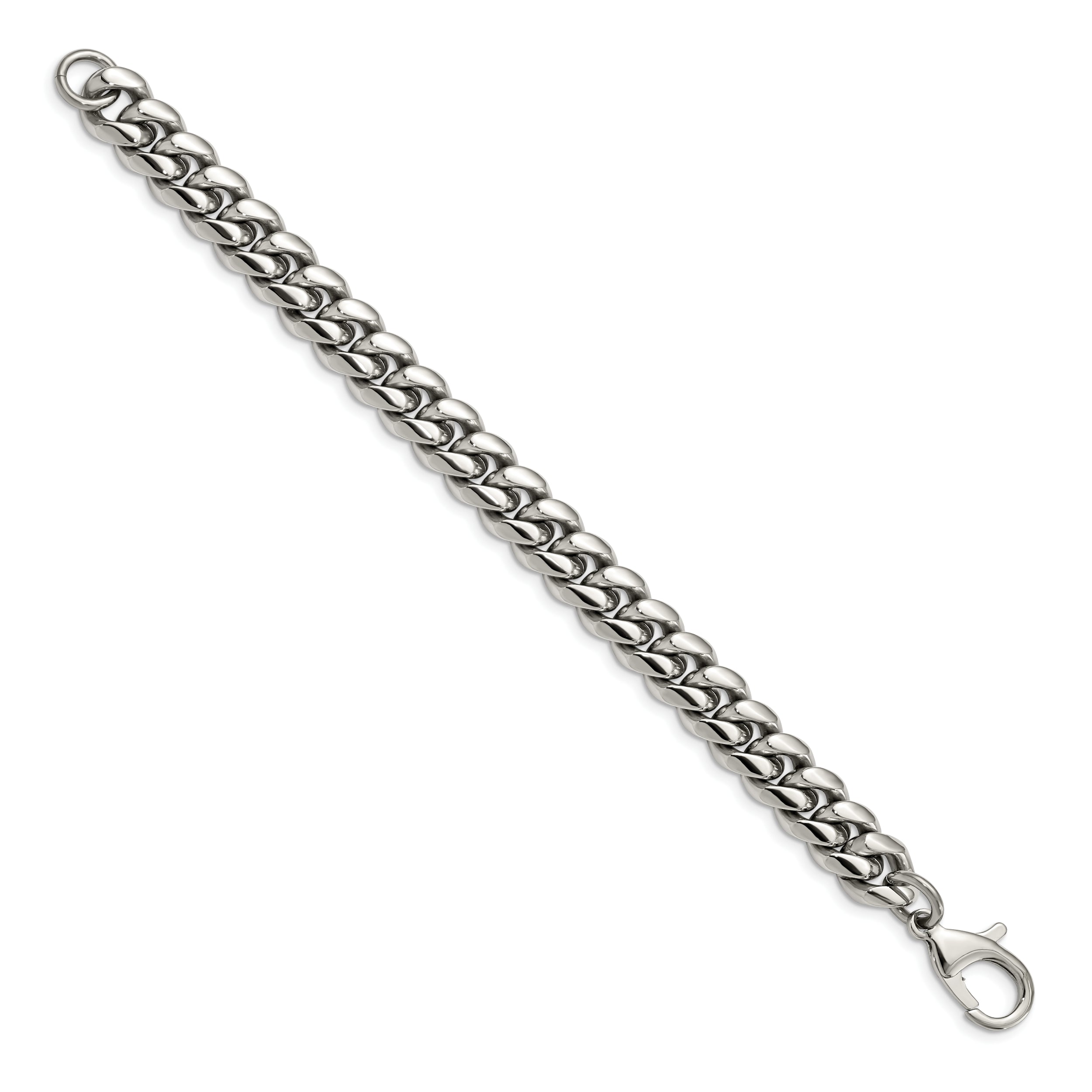 Chisel Stainless Steel Polished 8.5 inch Curb Chain Bracelet