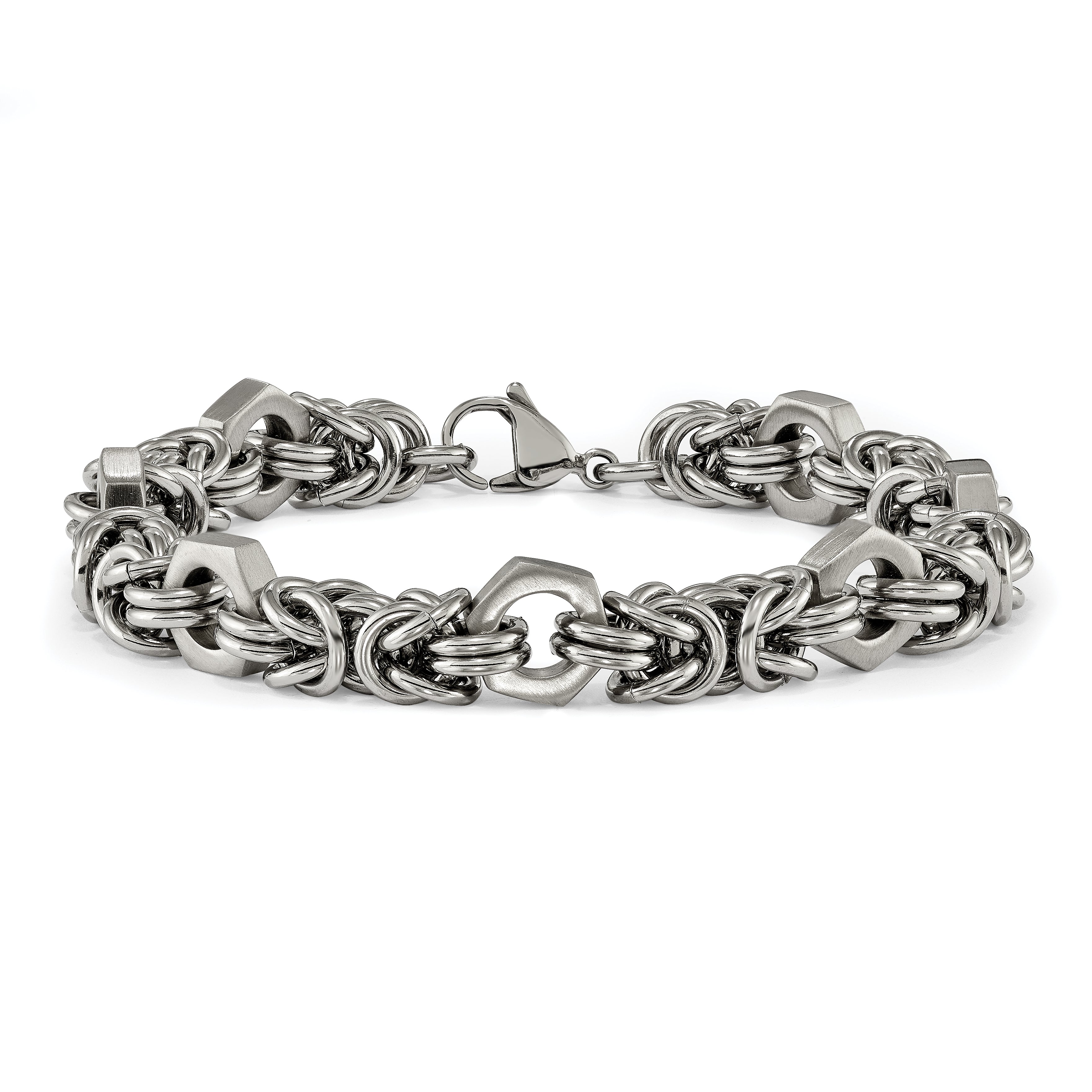 Chisel Stainless Steel Brushed and Polished 8.25 inch Bracelet