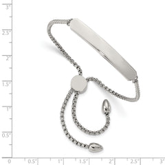 Chisel Stainless Steel Polished Adjustable ID Bracelet