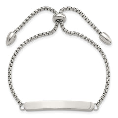 Chisel Stainless Steel Polished Adjustable ID Bracelet