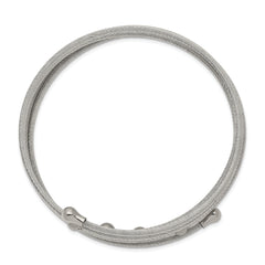 Chisel Stainless Steel Polished Flexible Coil Bangle