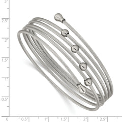 Chisel Stainless Steel Polished Flexible Coil Bangle