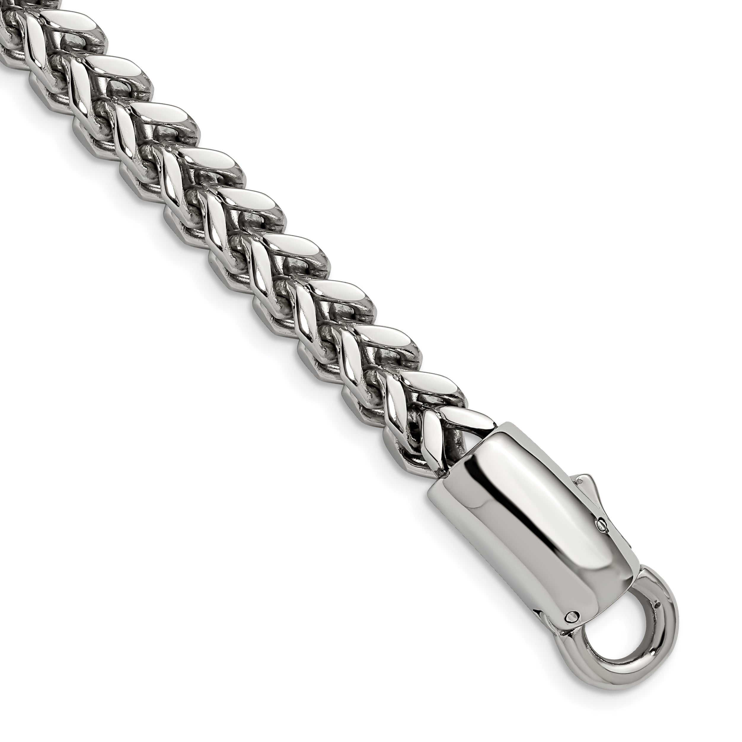 Chisel Stainless Steel Antiqued and Polished 8.5 inch Franco Link Bracelet